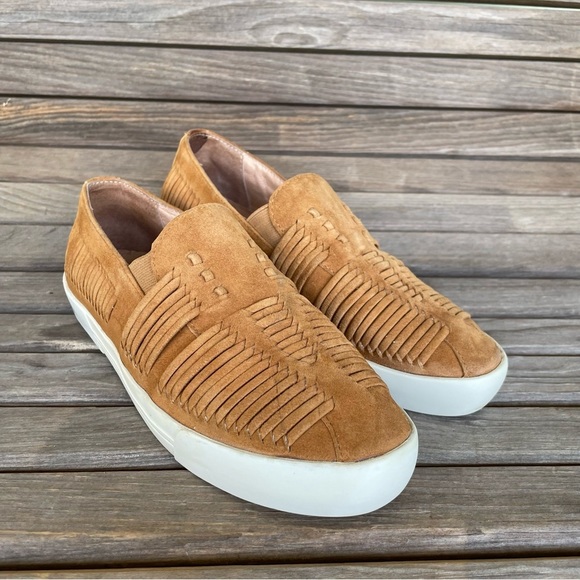 Joie Shoes - JOIE Huxley Fisherman Suede Sneakers Whiskey/Cognac Size 6.5